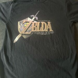 1999 The Legend of Zelda T Shirt Ocarina of Time N64 Medium Double Sided Promo